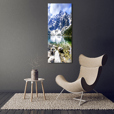 Foto obraz szkło akryl pionowy Morskie oko Tatry