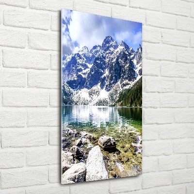 Foto obraz szkło akryl pionowy Morskie oko Tatry