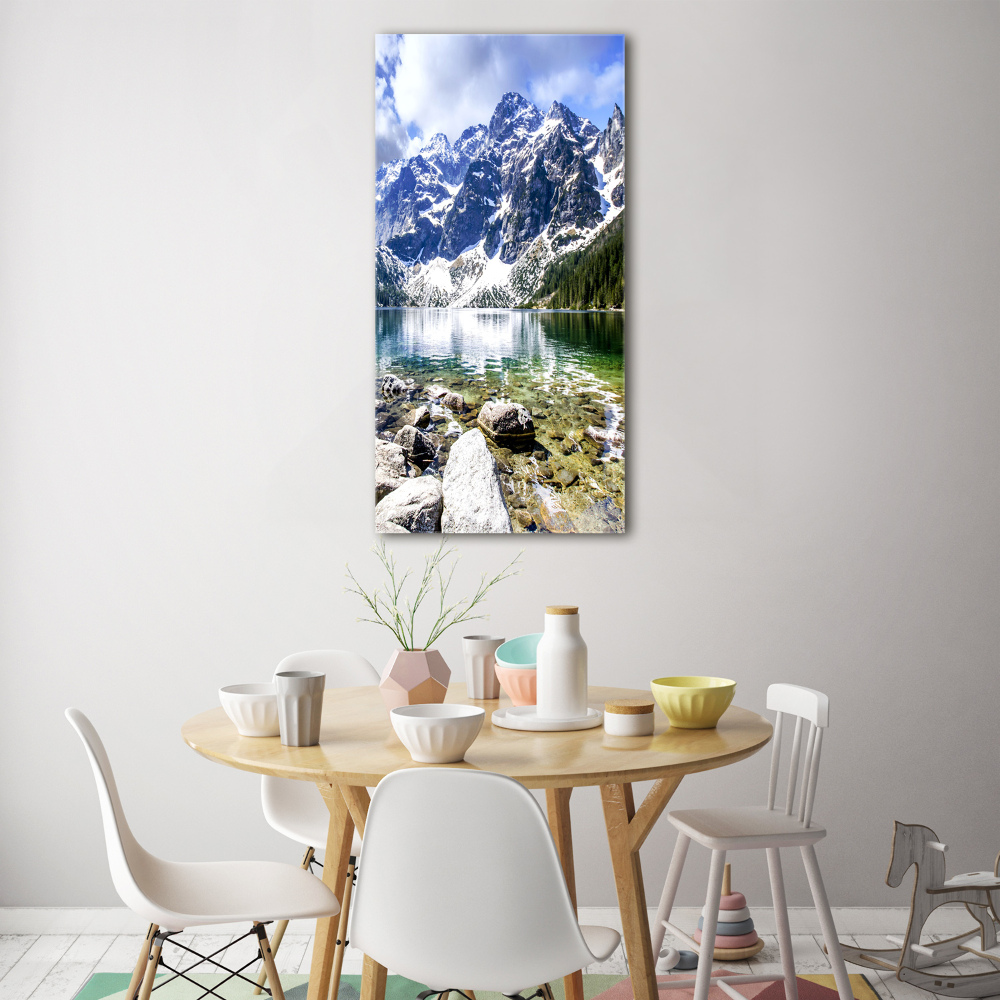 Foto obraz szkło akryl pionowy Morskie oko Tatry