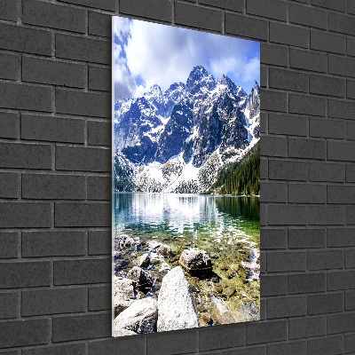 Foto obraz szkło akryl pionowy Morskie oko Tatry