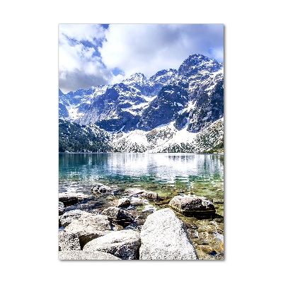 Foto obraz szkło akryl pionowy Morskie oko Tatry