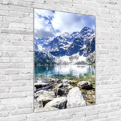 Foto obraz szkło akryl pionowy Morskie oko Tatry