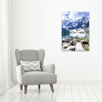 Foto obraz szkło akryl pionowy Morskie oko Tatry