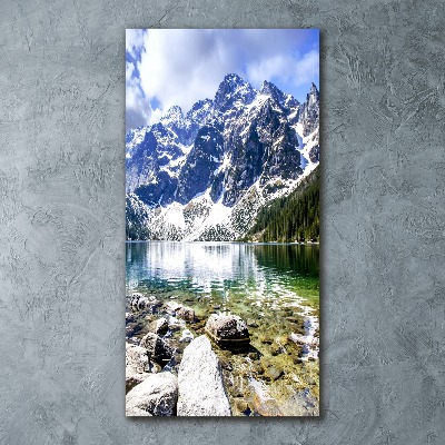 Foto obraz szkło akryl pionowy Morskie oko Tatry
