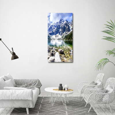 Foto obraz szkło akryl pionowy Morskie oko Tatry