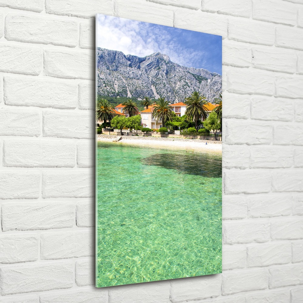 Foto obraz na ścianę akryl pionowy Plaża w Chorwacji
