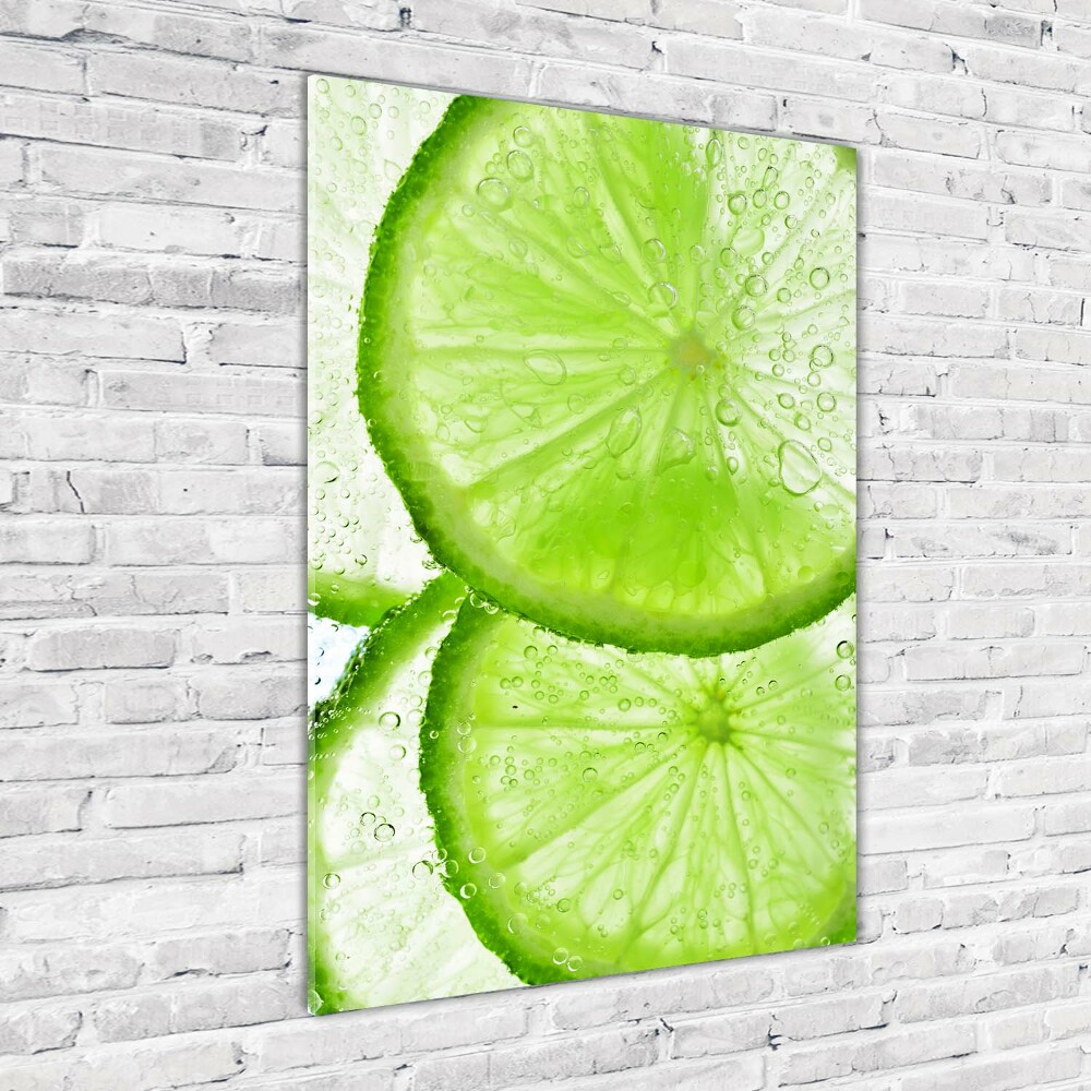 Obraz zdjęcie szkło akryl pionowy Limonka pod wodą
