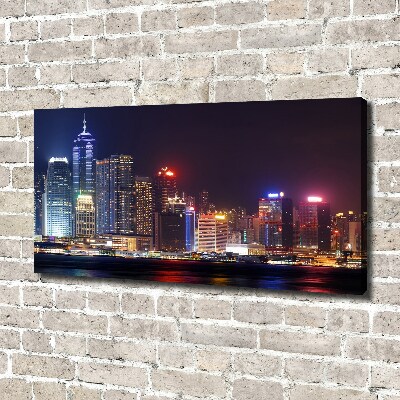 Foto obraz na płótnie Hongkong nocą