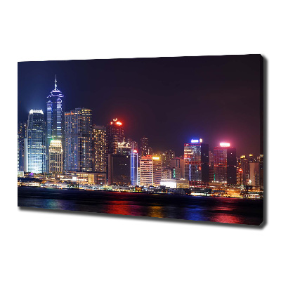 Foto obraz na płótnie Hongkong nocą