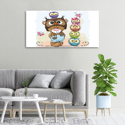 Foto obraz canvas Miś i sowy