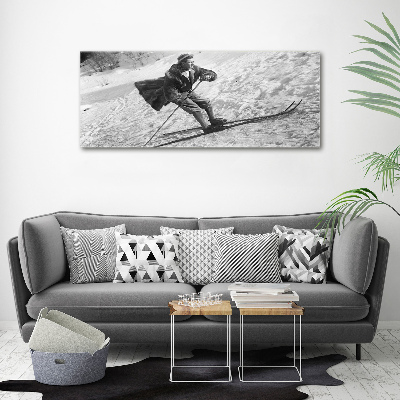 Foto obraz canvas Narciarz