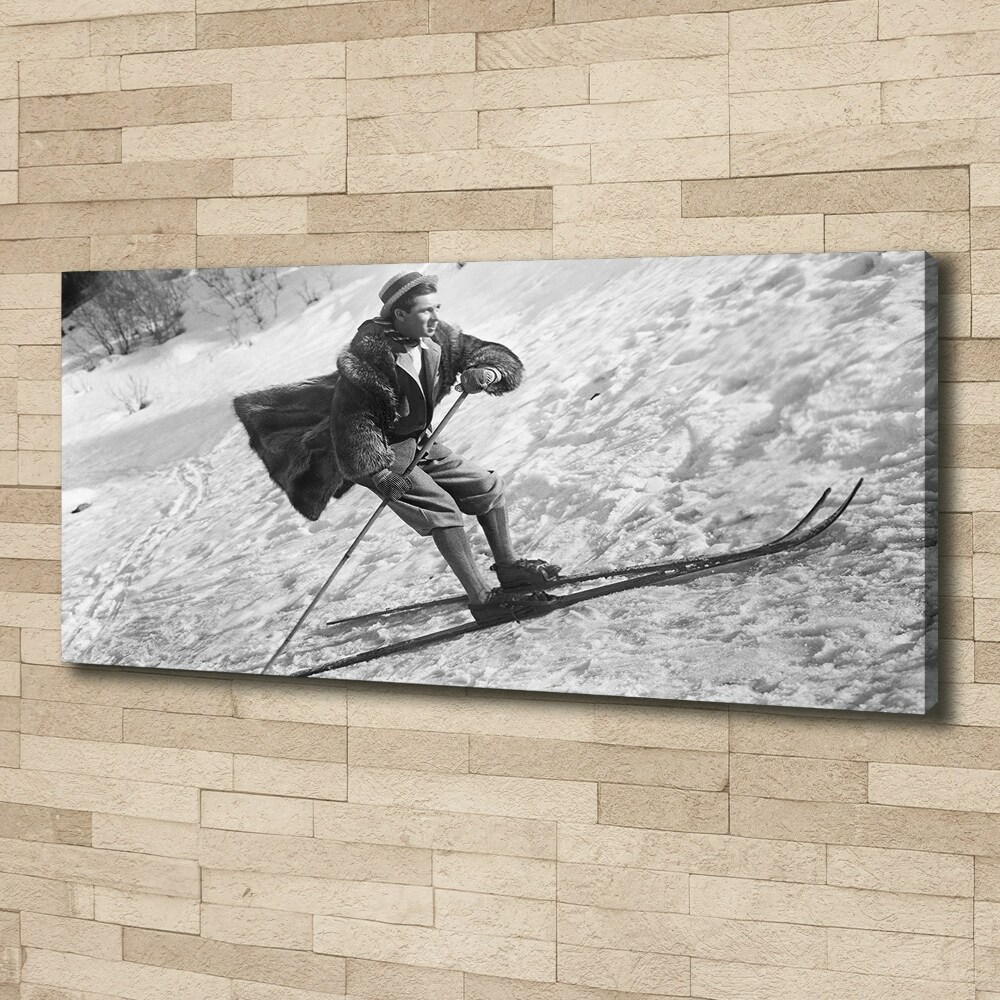 Foto obraz canvas Narciarz