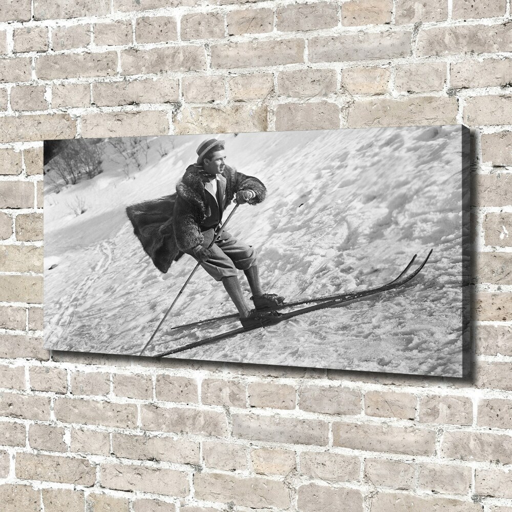 Foto obraz canvas Narciarz