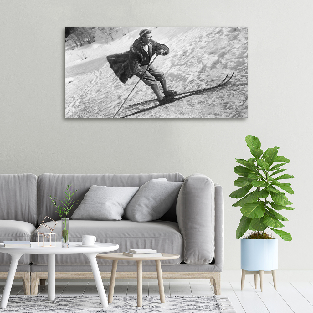 Foto obraz canvas Narciarz