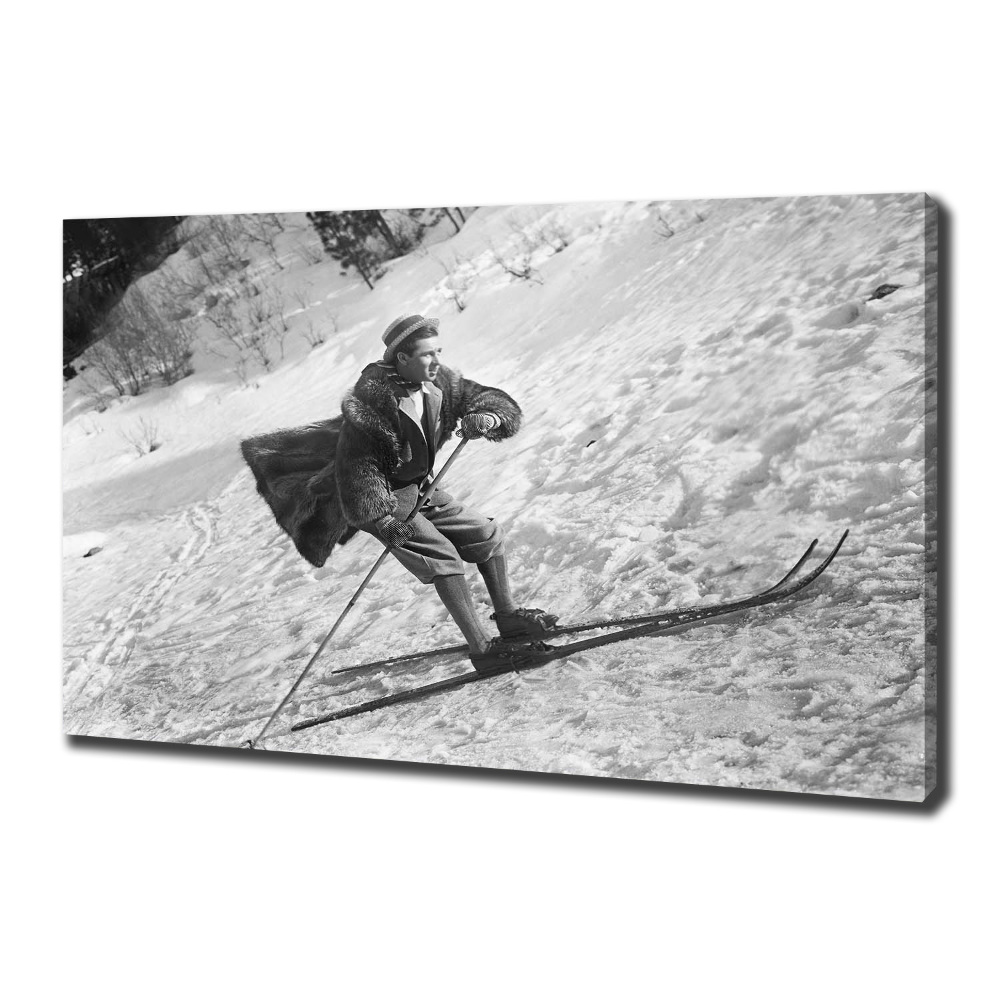 Foto obraz canvas Narciarz