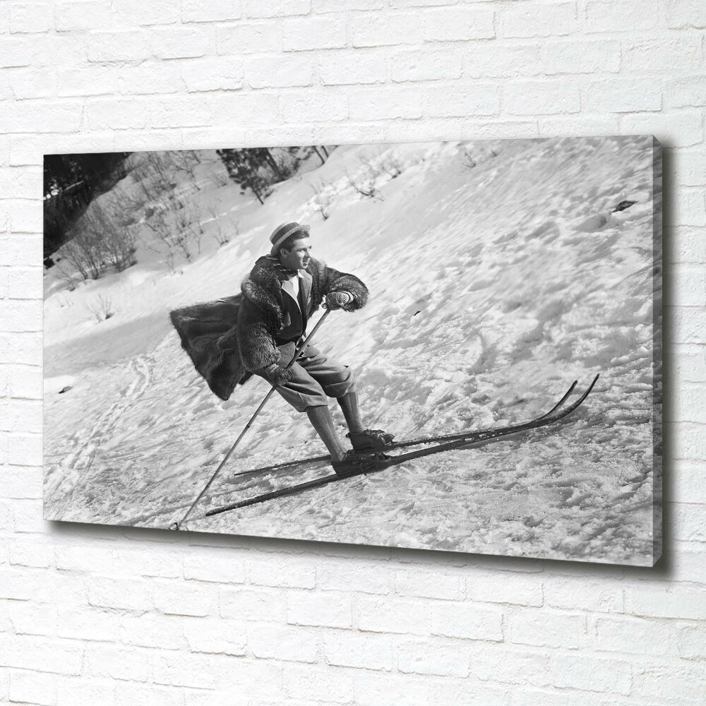 Foto obraz canvas Narciarz