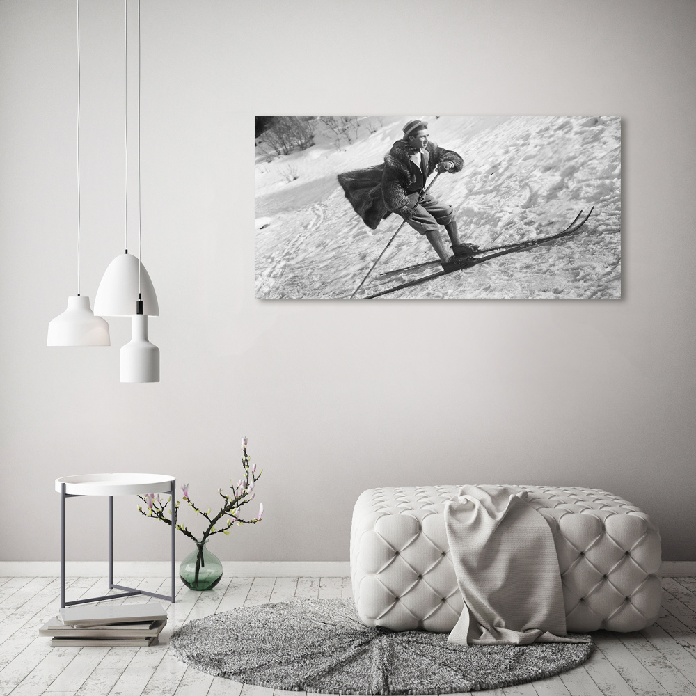 Foto obraz canvas Narciarz