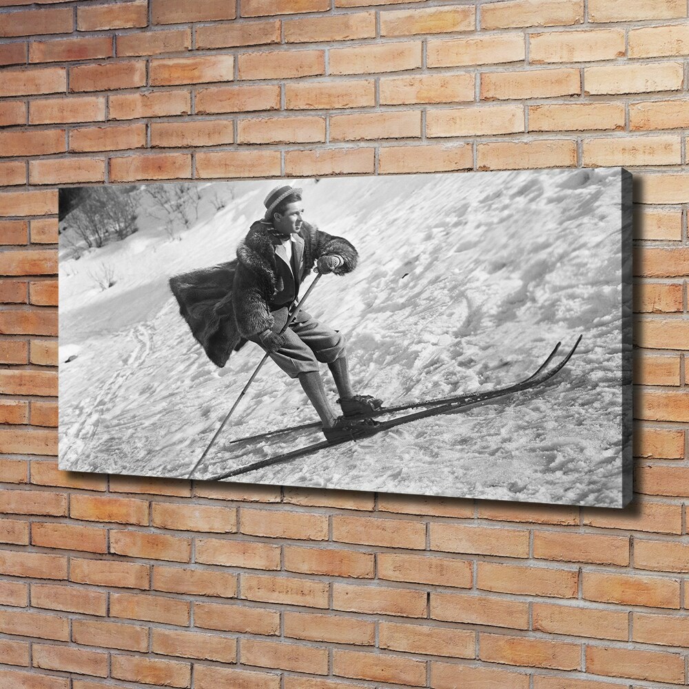 Foto obraz canvas Narciarz