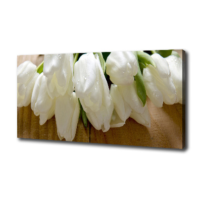 Foto obraz na płótnie Białe tulipany