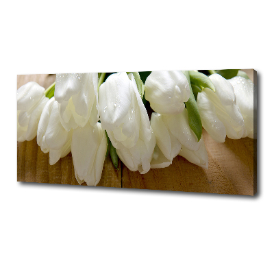 Foto obraz na płótnie Białe tulipany