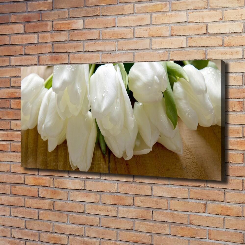 Foto obraz na płótnie Białe tulipany