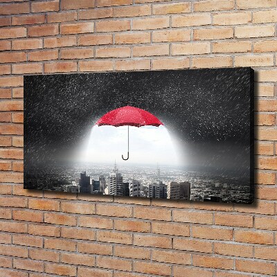 Foto obraz na płótnie Parasol nad miastem