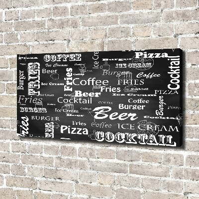 Foto obraz na płótnie Menu w restauracji