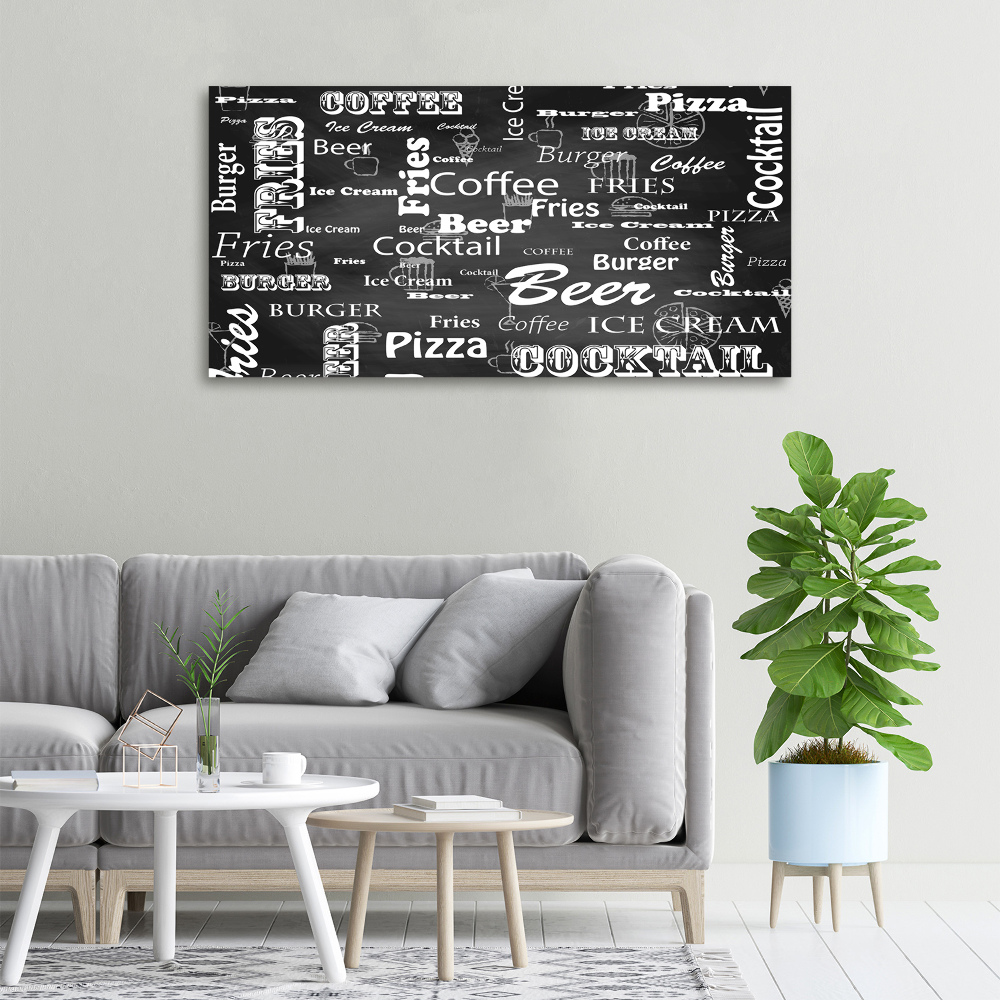 Foto obraz na płótnie Menu w restauracji