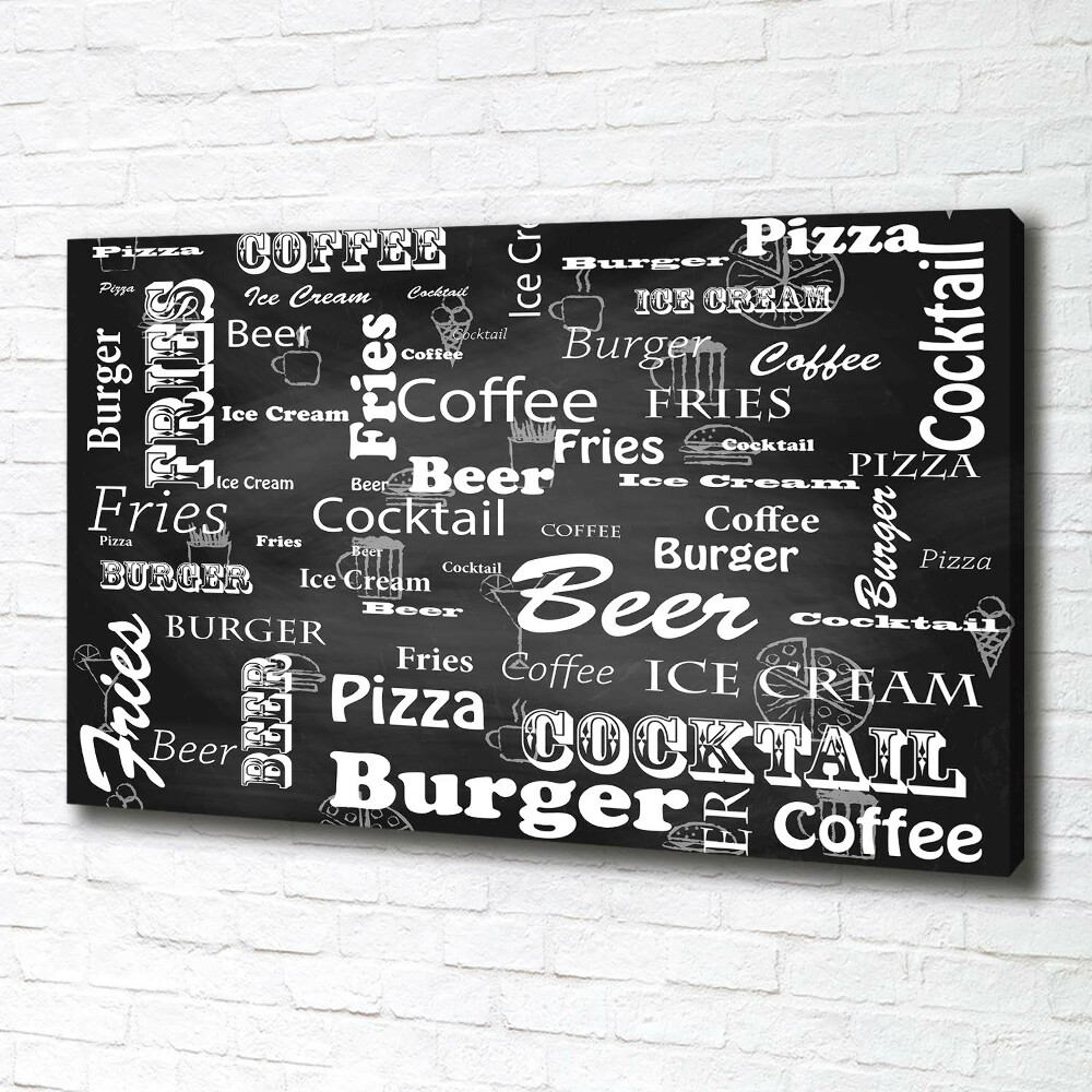 Foto obraz na płótnie Menu w restauracji
