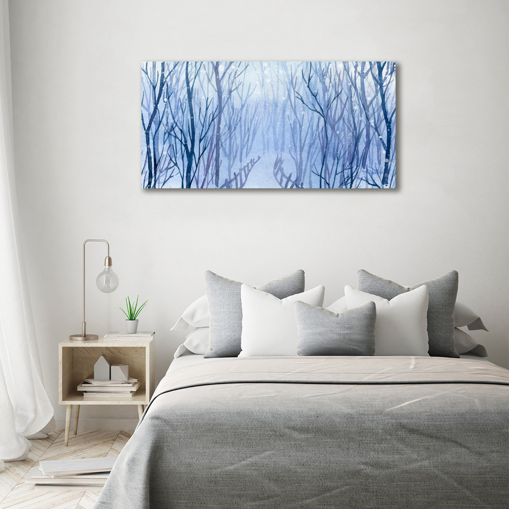 Foto obraz canvas Las zimą