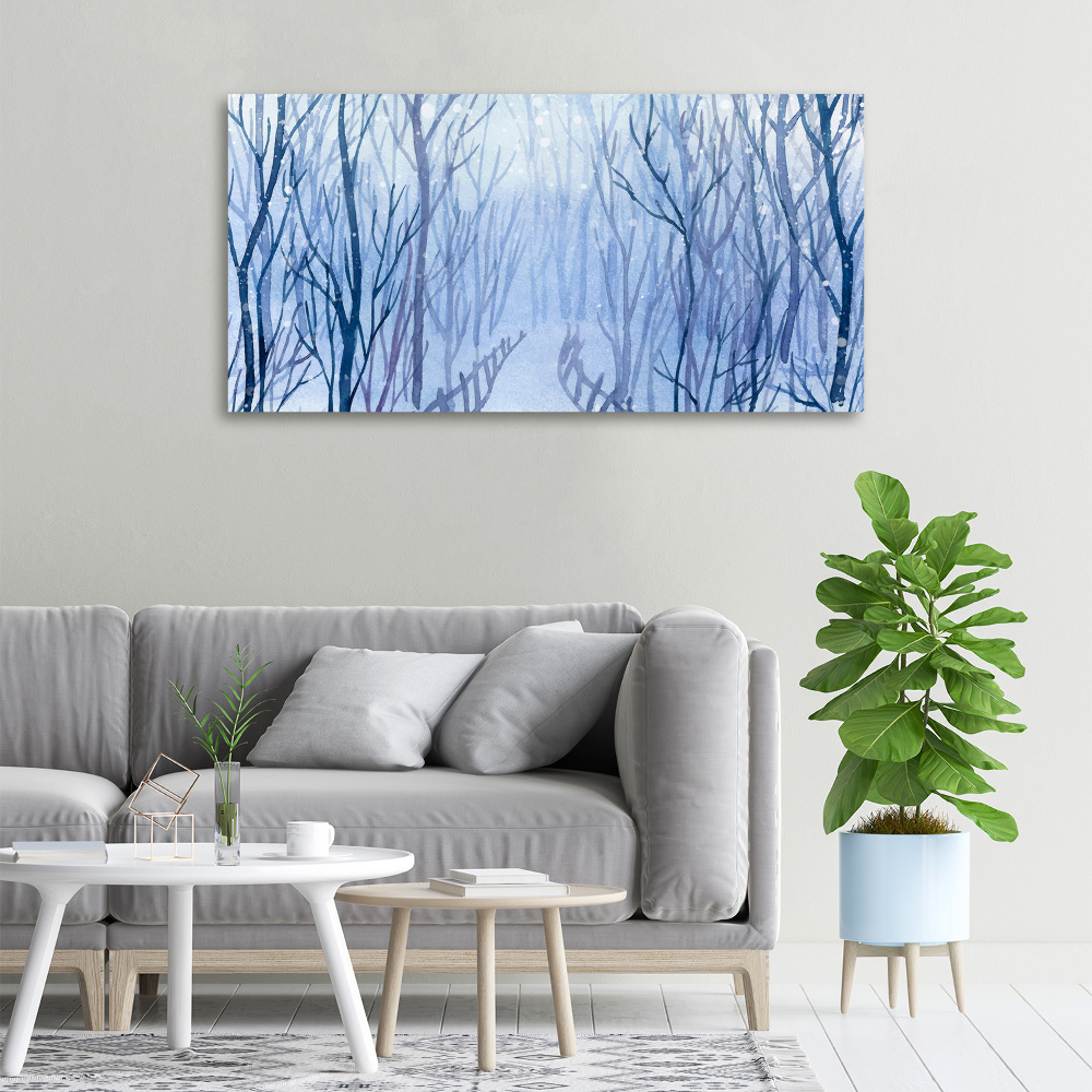 Foto obraz canvas Las zimą