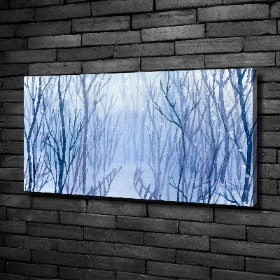 Foto obraz canvas Las zimą