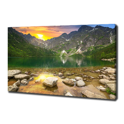 Foto obraz na płótnie Morskie oko Tatry