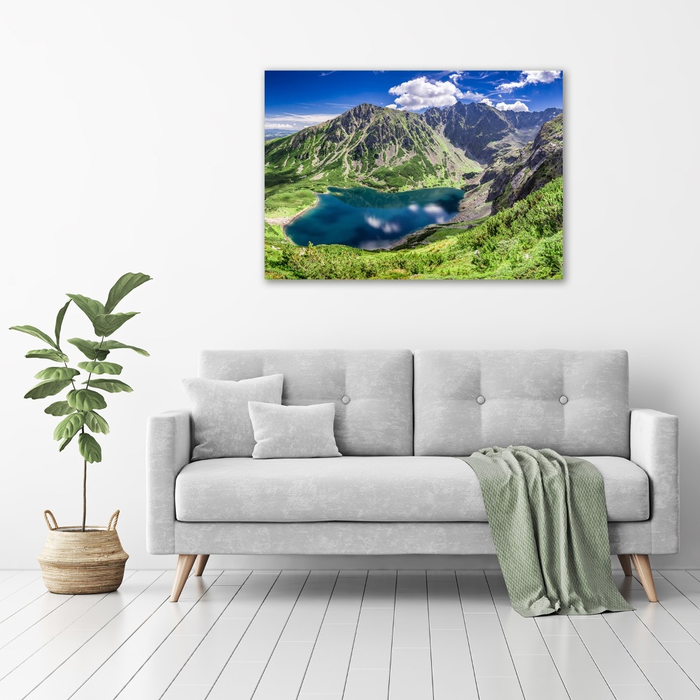 Foto obraz na płótnie Czarny staw Tatry