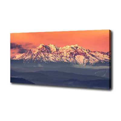 Foto obraz na płótnie Wschód słońca Tatry