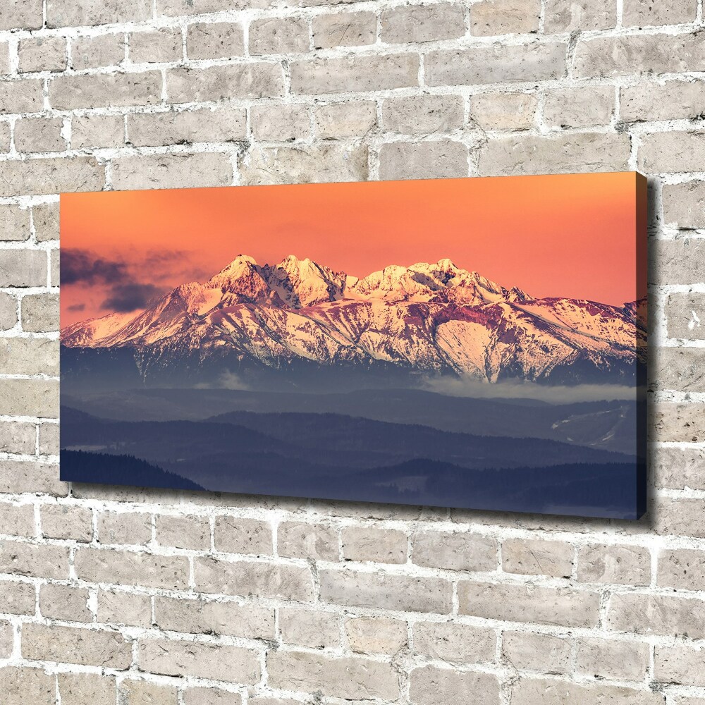 Foto obraz na płótnie Wschód słońca Tatry