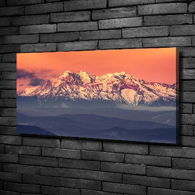 Foto obraz na płótnie Wschód słońca Tatry