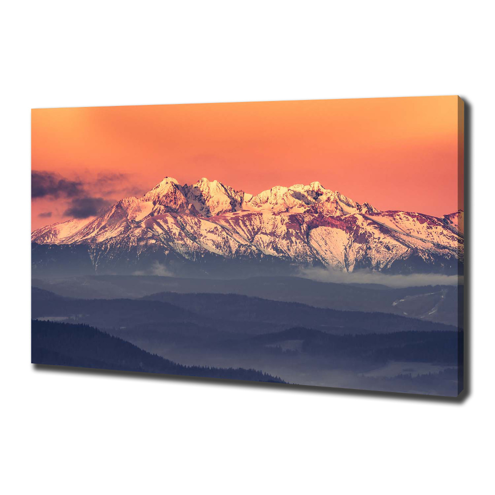 Foto obraz na płótnie Wschód słońca Tatry