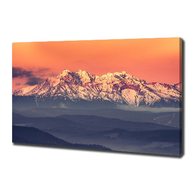 Foto obraz na płótnie Wschód słońca Tatry
