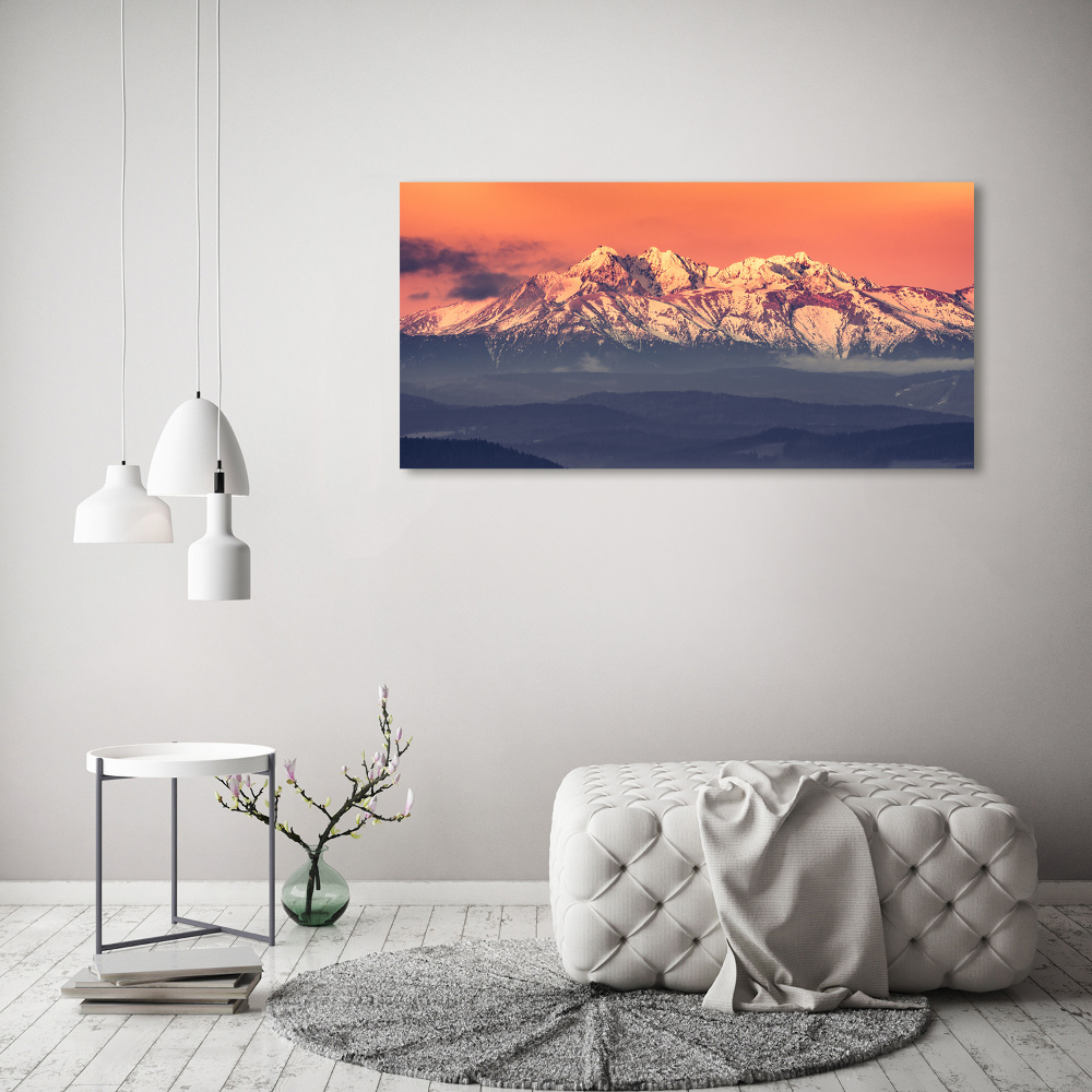 Foto obraz na płótnie Wschód słońca Tatry