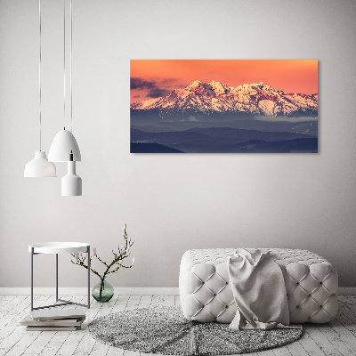 Foto obraz na płótnie Wschód słońca Tatry