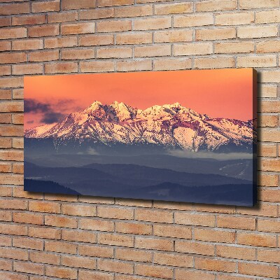Foto obraz na płótnie Wschód słońca Tatry