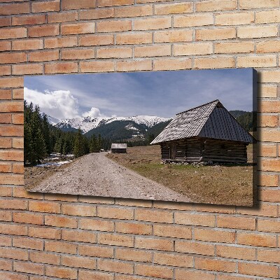 Foto obraz na płótnie Domek w górach
