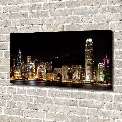 Foto obraz na płótnie Hongkong nocą