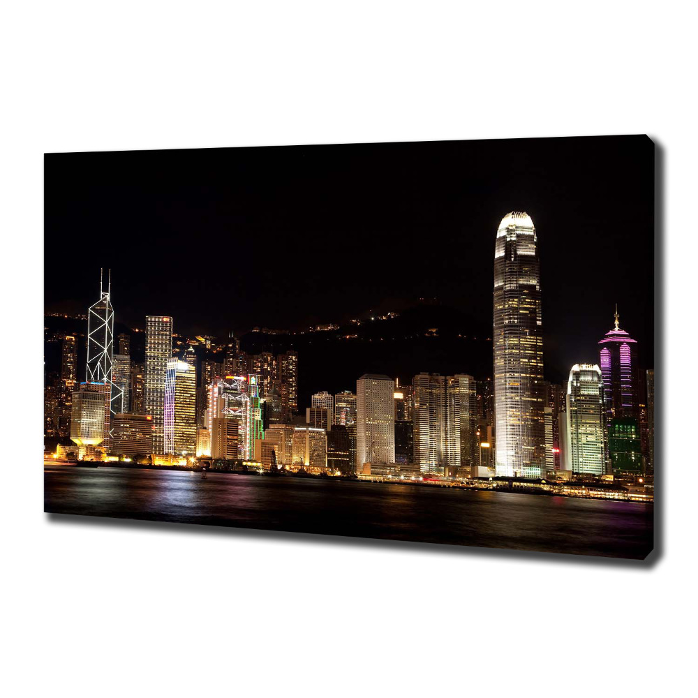 Foto obraz na płótnie Hongkong nocą