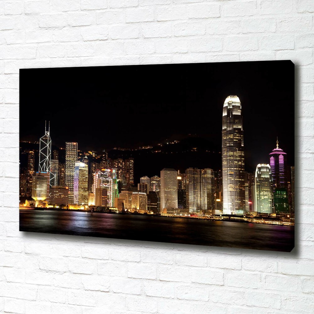Foto obraz na płótnie Hongkong nocą