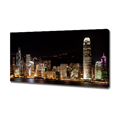 Foto obraz na płótnie Hongkong nocą