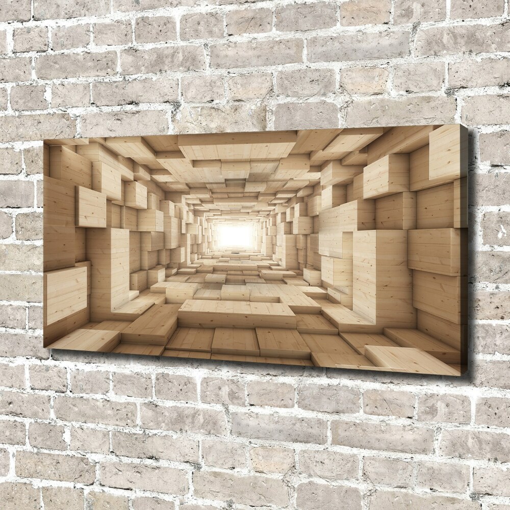 Foto obraz na płótnie Drewniany tunel