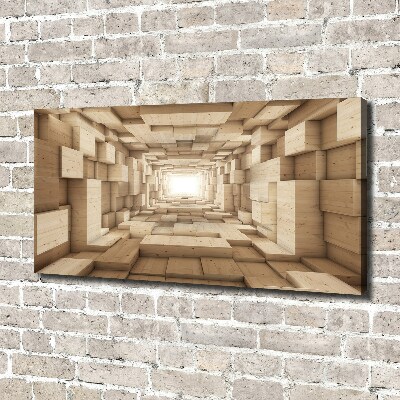Foto obraz na płótnie Drewniany tunel