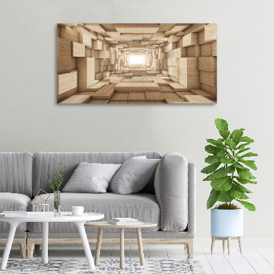 Foto obraz na płótnie Drewniany tunel